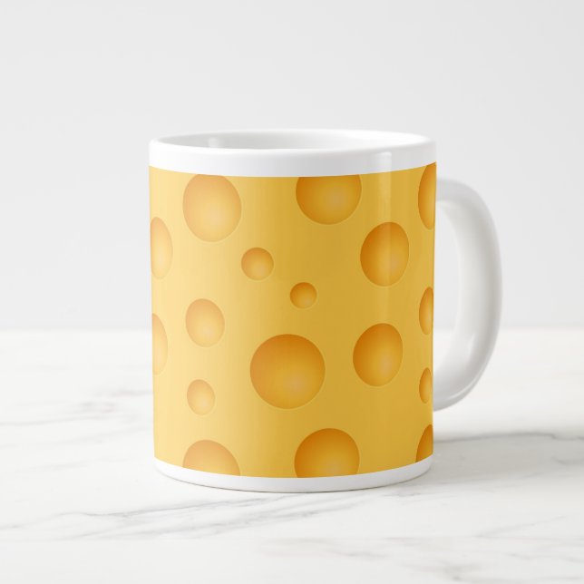 Tasse Géante Motif de fromage jaune (Devant droit)