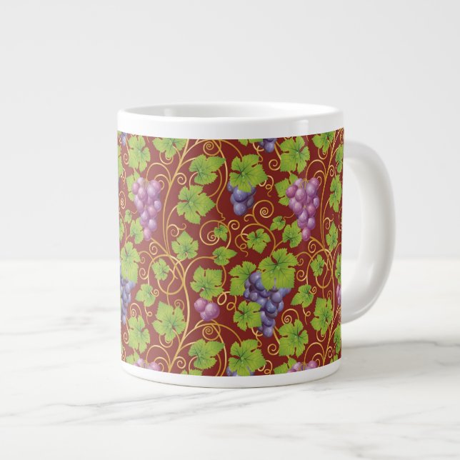 Tasse Géante Motif de raisins (Devant droit)
