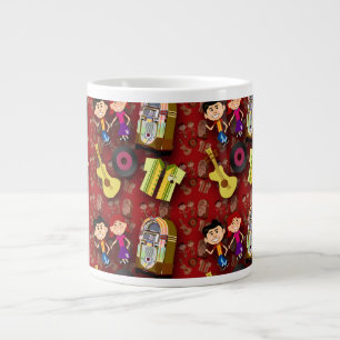 Tasse Géante Motif de sock Hop Rouge