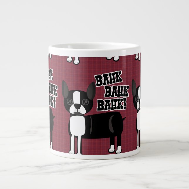 Tasse Géante Motif de Terrier d'accent de Boston (Devant)