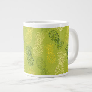 Tasse Géante Motif d'ensemble d'ananas sur le vert