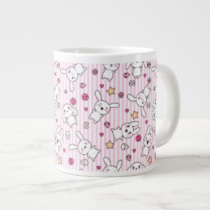 Tasse Géante motif des rayures kawaii