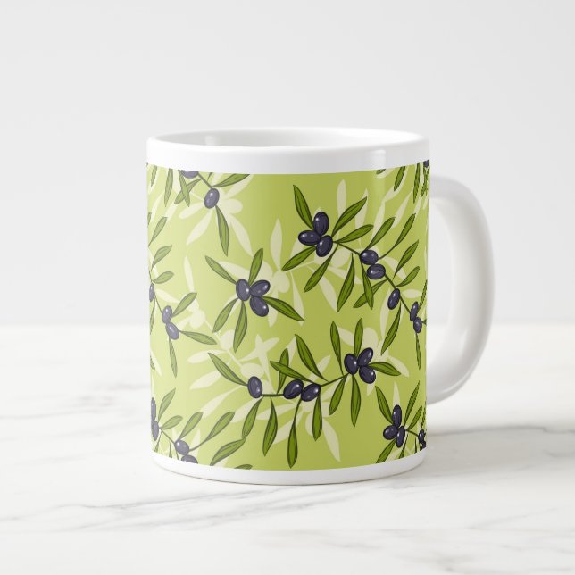 Tasse Géante Motif d'olive (Devant droit)