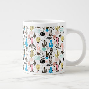 Tasse Géante Motif géométrique moderne de Cactus