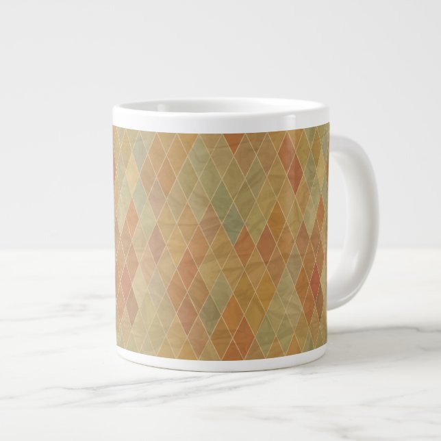Tasse Géante motif géométrique rétro 2 (Devant droit)