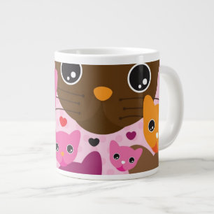 Tasse Géante motif mignon d'arrière - plan de chat de chaton