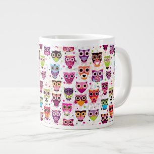 Tasse Géante Motif mignon d'arrière - plan de hibou pour des