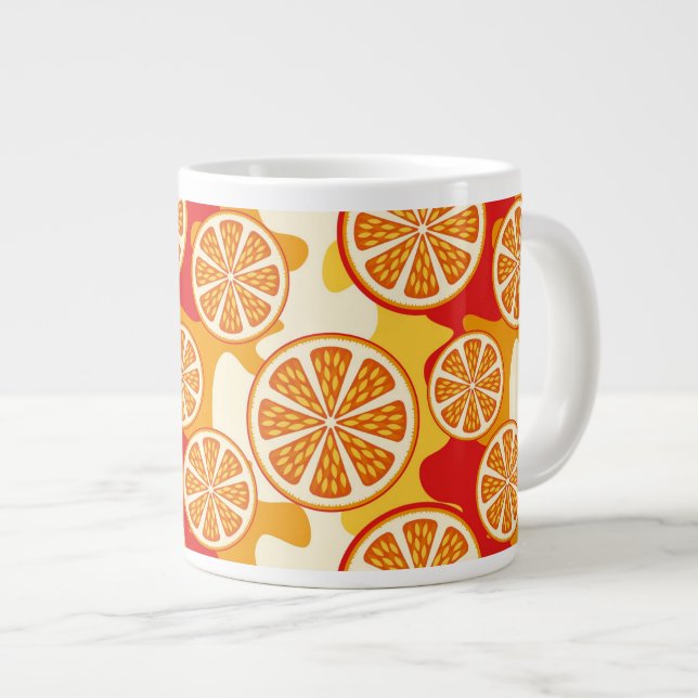 Tasse Géante motif orange (Devant droit)