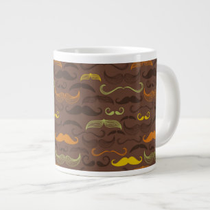 Tasse Géante Mustache motif, style rétro 5