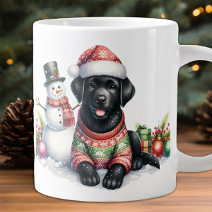 Tasse Géante Noël du chien chiot du Labrador Retriever