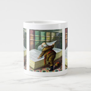 Tasse Géante Noël vintage, Père Noël Liste des gentils et des m