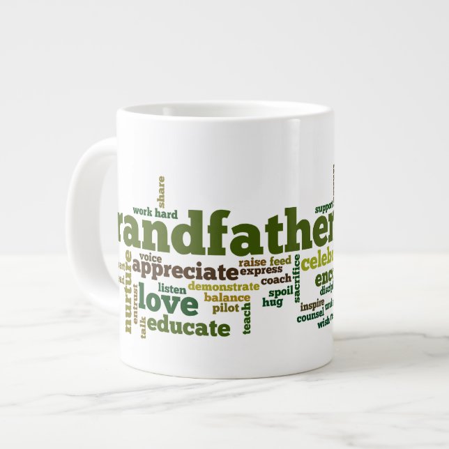 Tasse Géante Nuage première génération de mot (Devant gauche)
