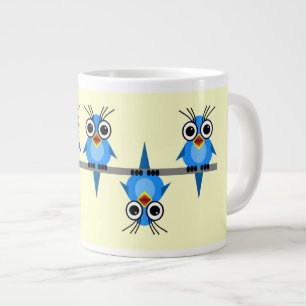 Tasse Géante oiseaux sur fil