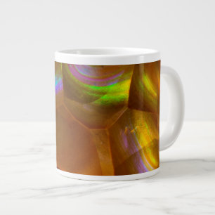 Tasse Géante Opale de feu orange iridescente