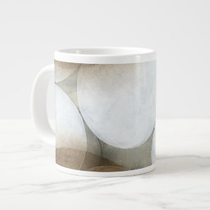 Tasse Géante Orbes blanches et cercles Brown