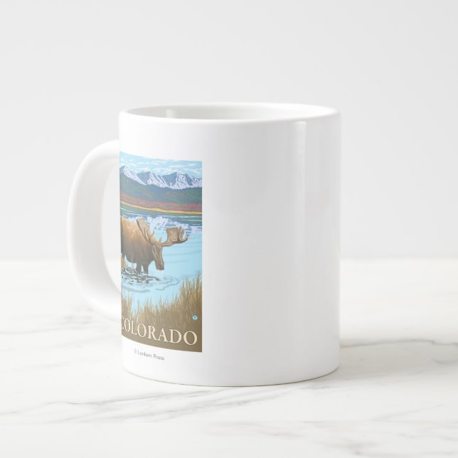 Tasse Géante Orignaux DrinkingColorado (Devant gauche)