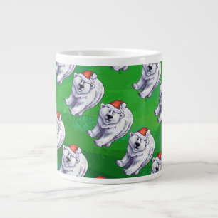 Tasse Géante Ours polaire Noël sur vert
