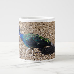 Tasse géante Paon bleu indien