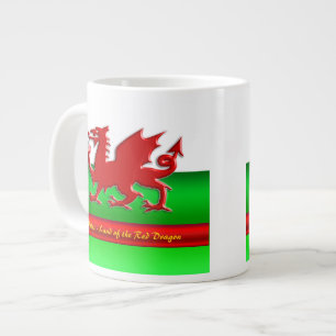 Tasse Géante Pays de Galles - Maison du Dragon Rouge, effet mét