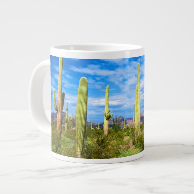 Tasse Géante Paysage de cactus du désert, Arizona (Devant gauche)