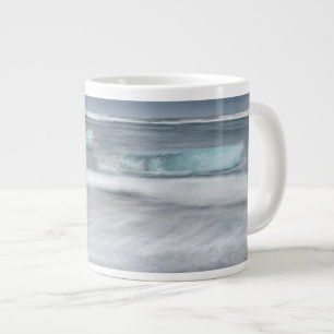 Tasse Géante Paysage marin agité avec de la glace, Islande