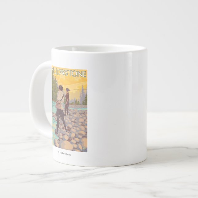 Tasse Géante Pêche à la mouche - Parc national de Yellowstone (Devant gauche)