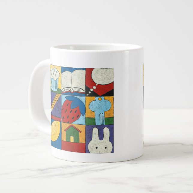Tasse Géante Peinture de divers objets par Chariklia Zarris (Devant gauche)