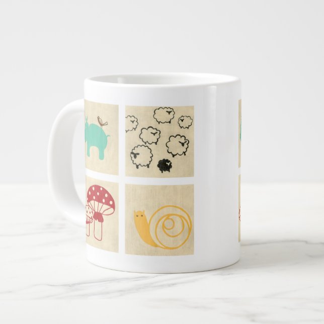 Tasse Géante Peinture de quatre blocs de bois pour enfants (Devant gauche)