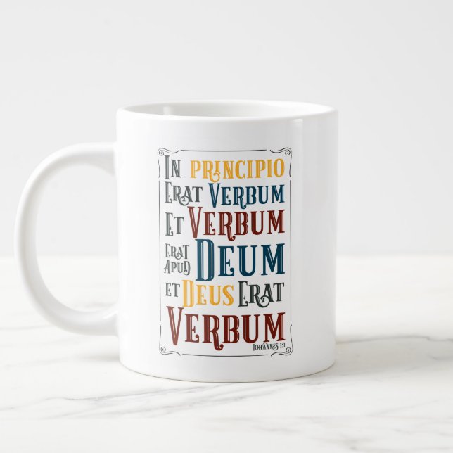 Tasse Géante PERSONNALISABLE En Principio Erat Verbum (Gauche)