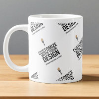 Tasse géante personnalisée minimaleiste à l'image