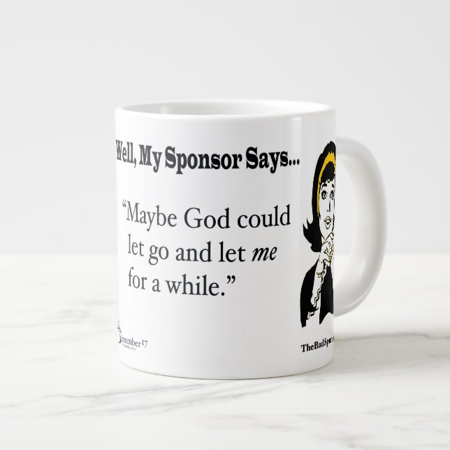 Tasse Géante Peut-être que Dieu pourrait me laisser partir un m (Devant droit)