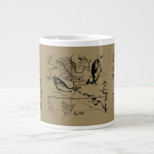 Tasse Géante Pisces Constellation Hevelius 1690 sur Taupe