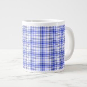 Tasse Géante Plaid blanc bleu 2