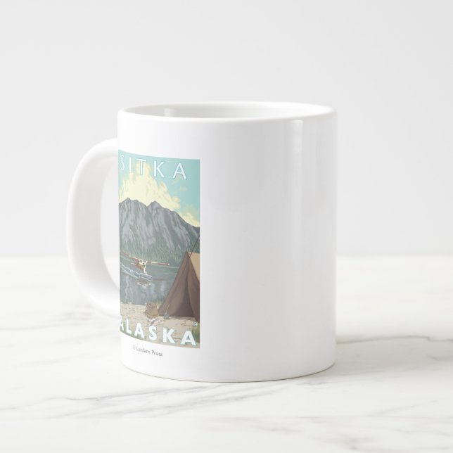 Tasse Géante Plan Bush et pêche - Sitka, Alaska (Devant gauche)