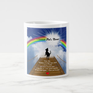Tasse Géante Poème commémoratif de Rainbow Bridge pour les ch