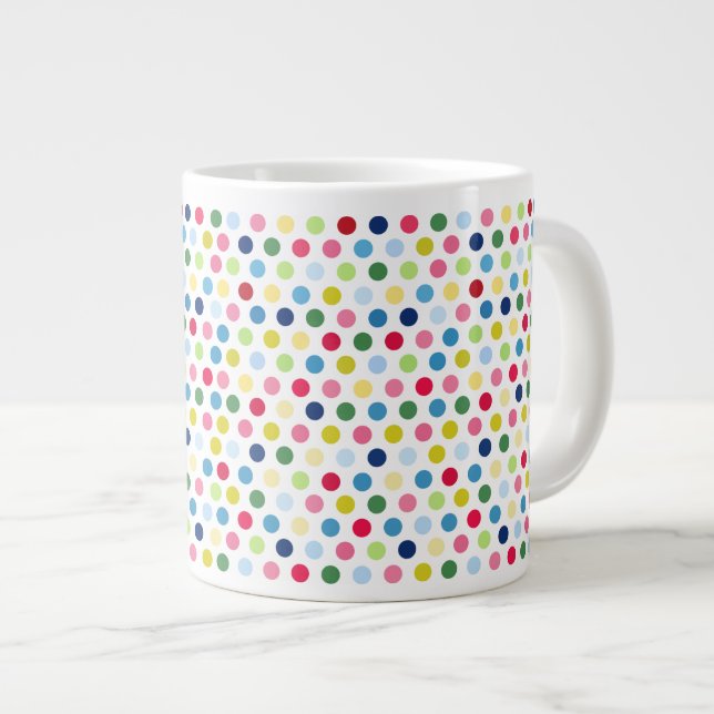 Tasse Géante Pois d'arc-en-ciel (Devant droit)