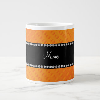 Tasse Géante pois orange de nom personnalisé