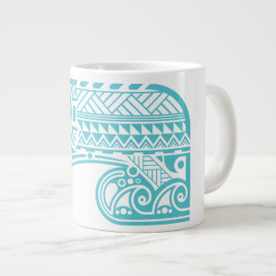 Tasse Géante Polynésien/Tiki/tasse tribale de vague de surf
