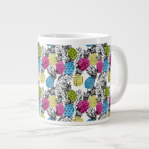 Tasse Géante Pop Art Pineappy Et Palm Feuilles