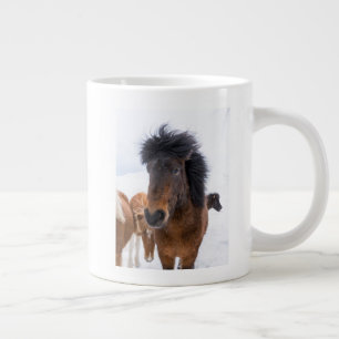Tasse Géante Portrait drôle de cheval islandais