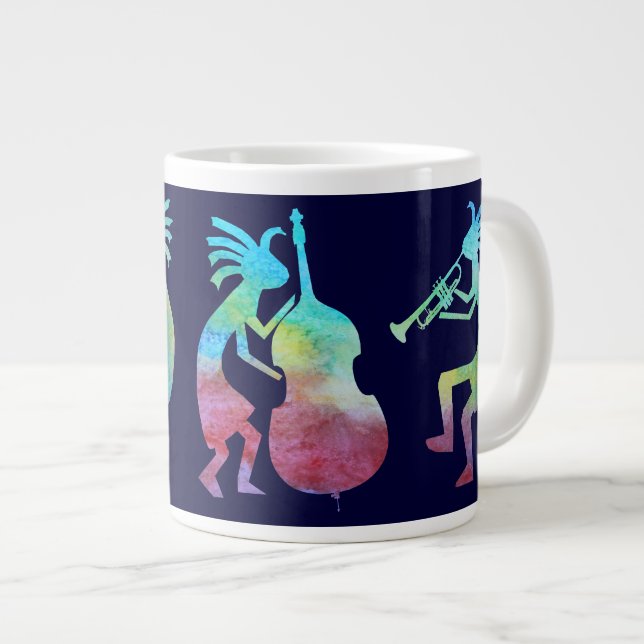 Tasse Géante Quartet de jazz de Kokopelli (Devant droit)