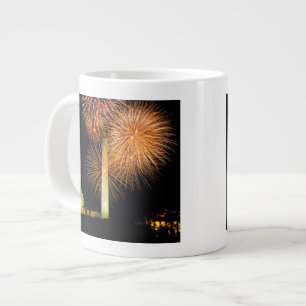 Tasse Géante Quatrième de juillet, affichage de feu d'artifice,