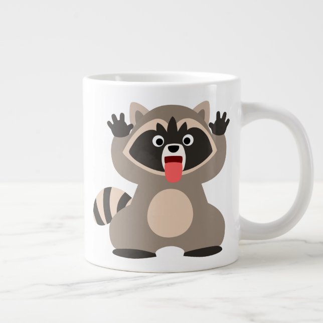 Tasse Géante Raccoon de caricature très épais (Droite)