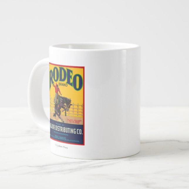 Tasse Géante Rodéo LabelSalinas végétal, CA (Devant gauche)