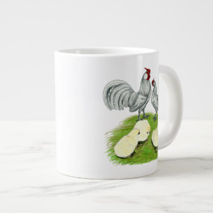 Tasse Géante Rosecomb naine et poussins