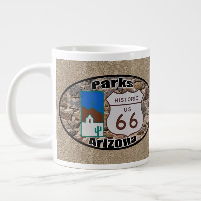 Tasse Géante Route historique 66 ~ Parcs, Arizona (Gauche)