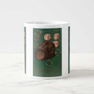 Tasse Géante Saint-Patrick vintage, Chance Irlandaise aux dés