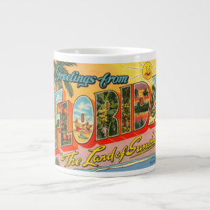 Tasse Géante Salutations de la carte postale Vintage de Floride