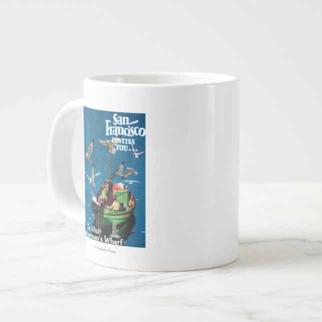Tasse Géante San Francisco, le quai de CaliforniaFisherman (Devant gauche)