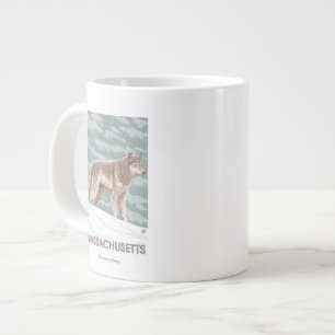 Tasse Géante Scène des loups du Massachusetts